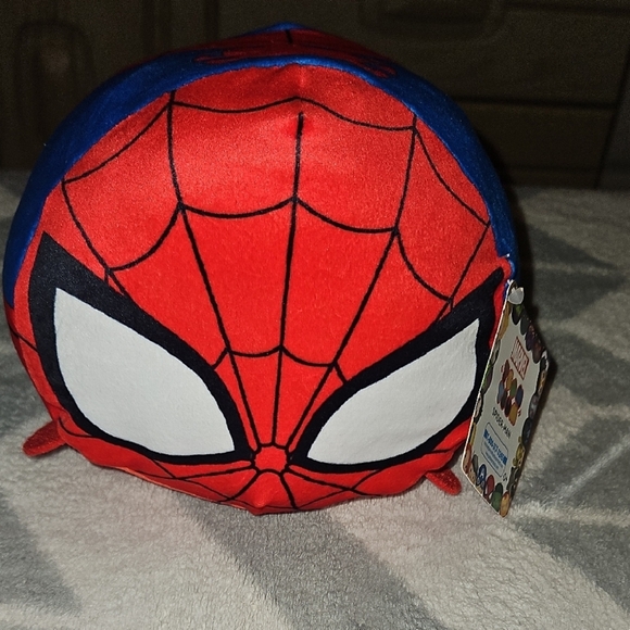 Marvel Disney Spiderman Tsum Tsum Stacking Pillow Top Plush Toy Red Blue White - Picture 1 of 12